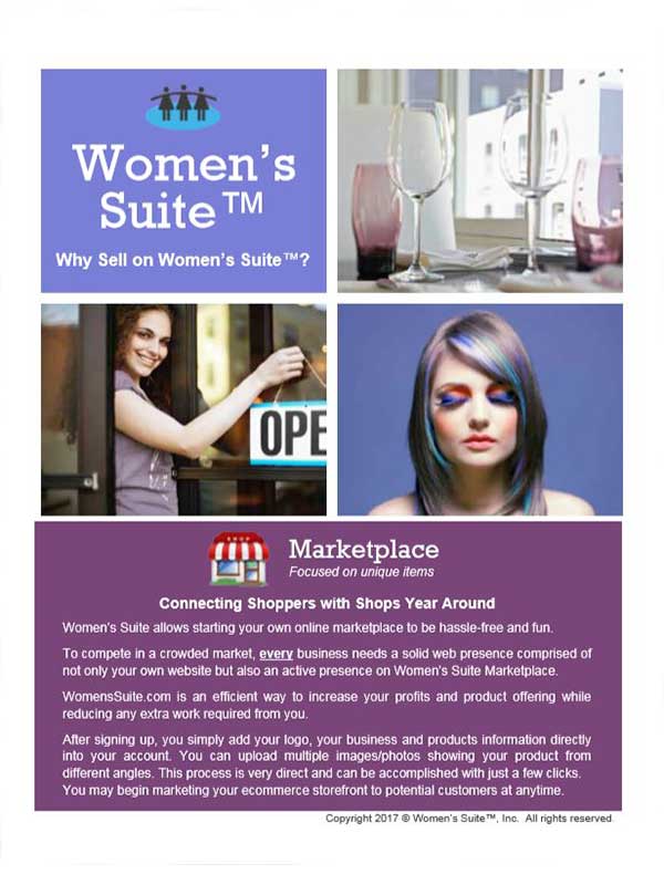 Why Sell on Womens Suite Brochure